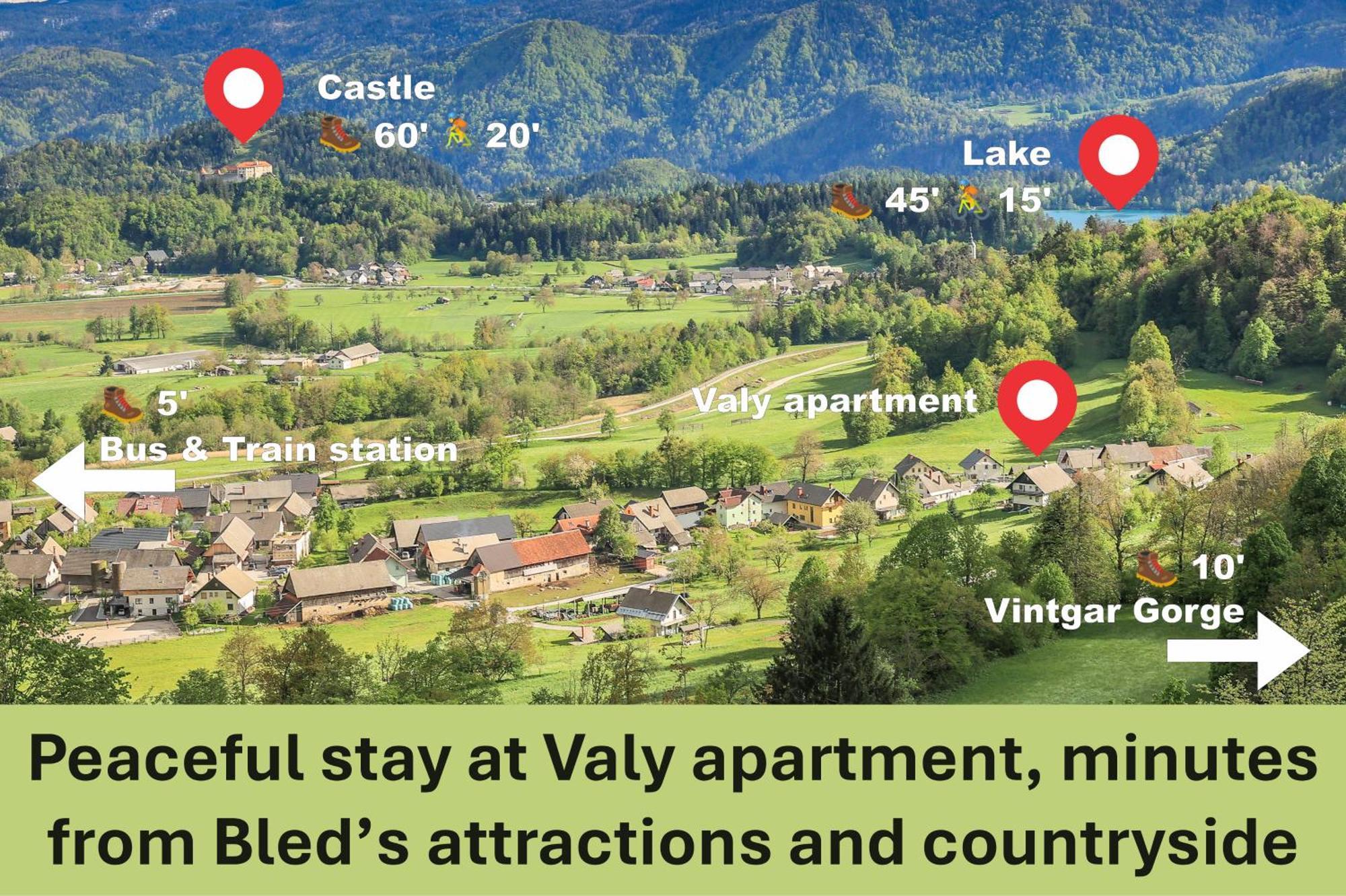 Apartment Valy - Free Bikes, Relaxing Terrace & Near 블레드 외부 사진